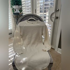 Uniqlo cream waffle dress size small